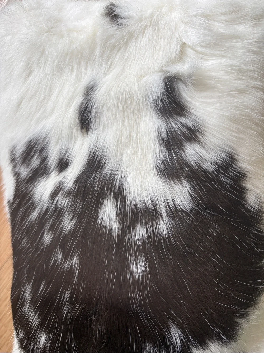 Rabbit fur pillow